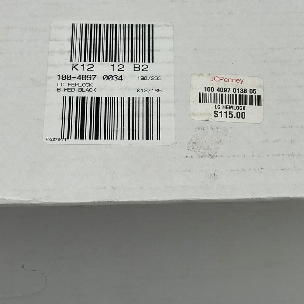 NWD Liz Claiborne Hemlock Black Faux Leather Block Heel Riding Boots Womens 6M - Picture 9 of 12